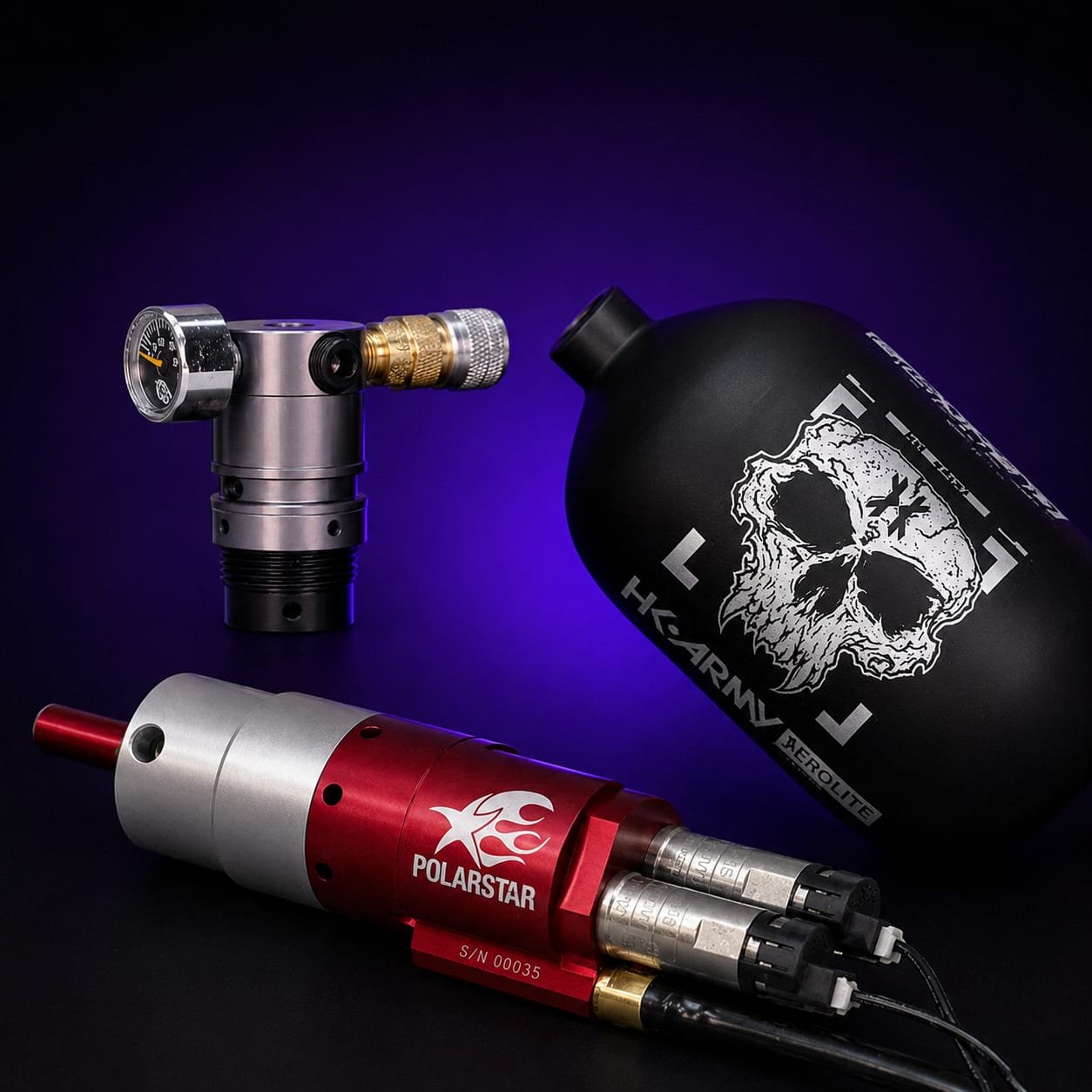HPA airsoft engines regulators tanks and accessories