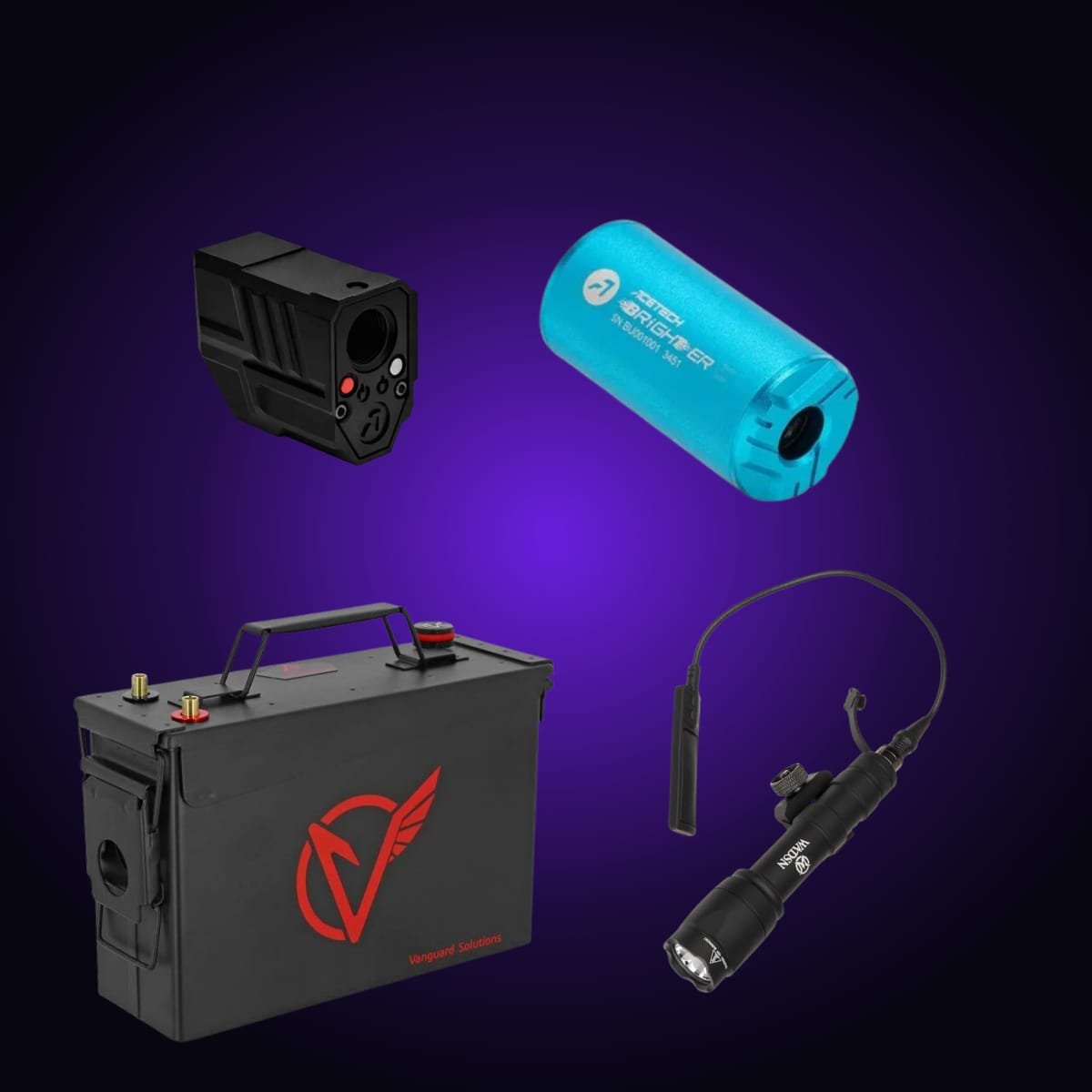 Airsoft tracer units lights mounts and accessories