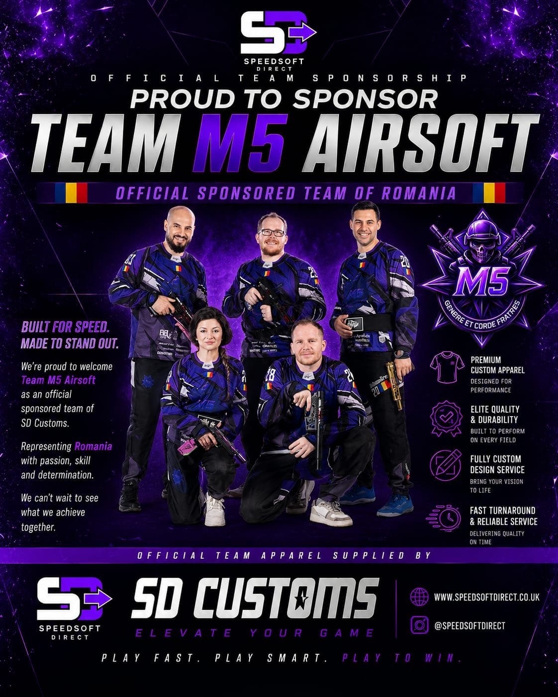 Team M5 Romania wearing SD Customs