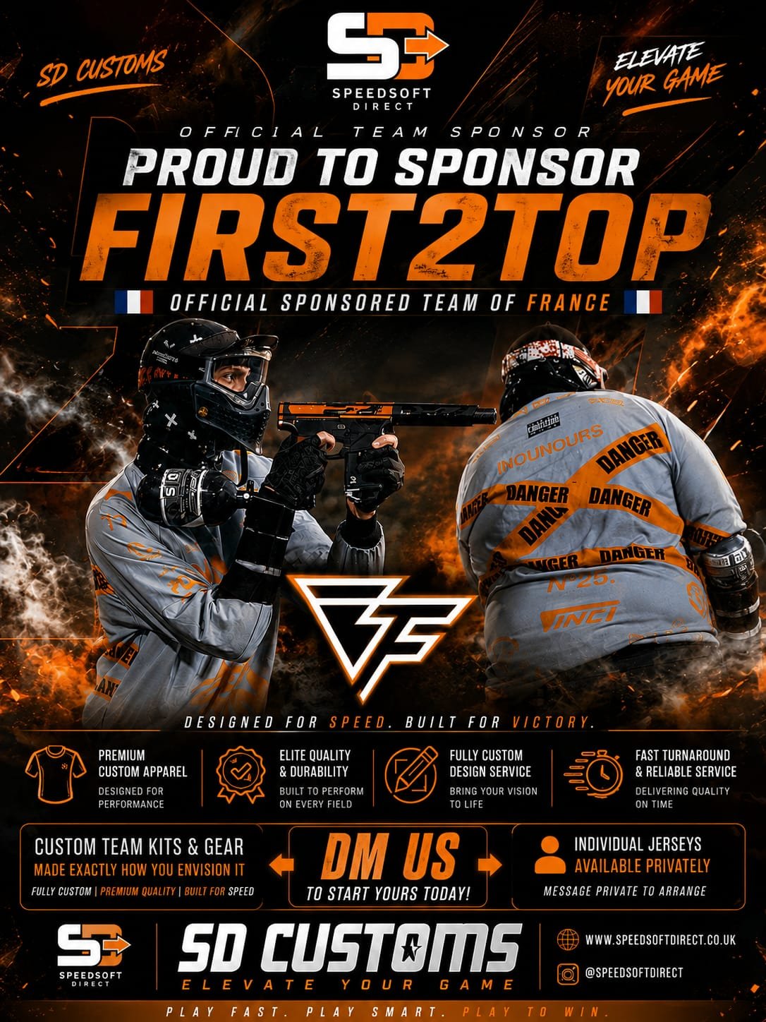First2Top France wearing SD Customs
