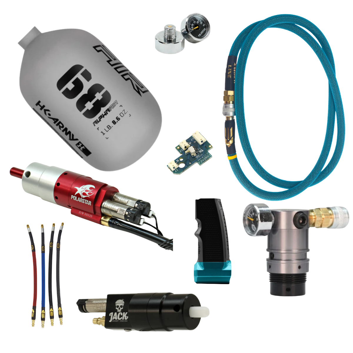 HPA airsoft systems engines regulators tanks and accessories