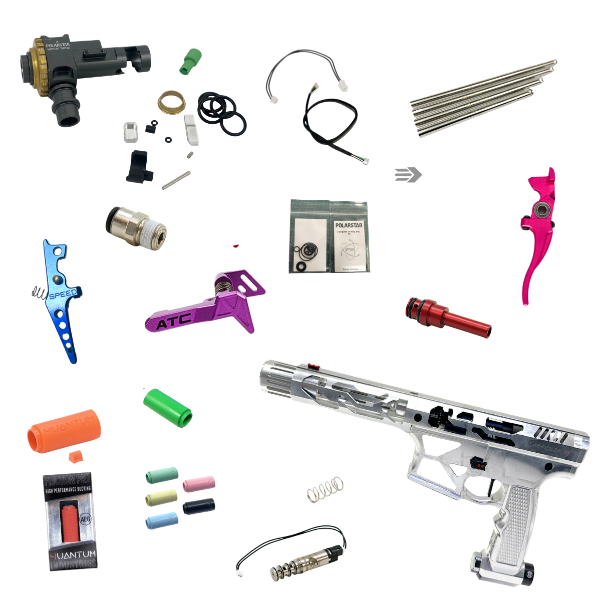 M4 airsoft AEG and HPA upgrade parts
