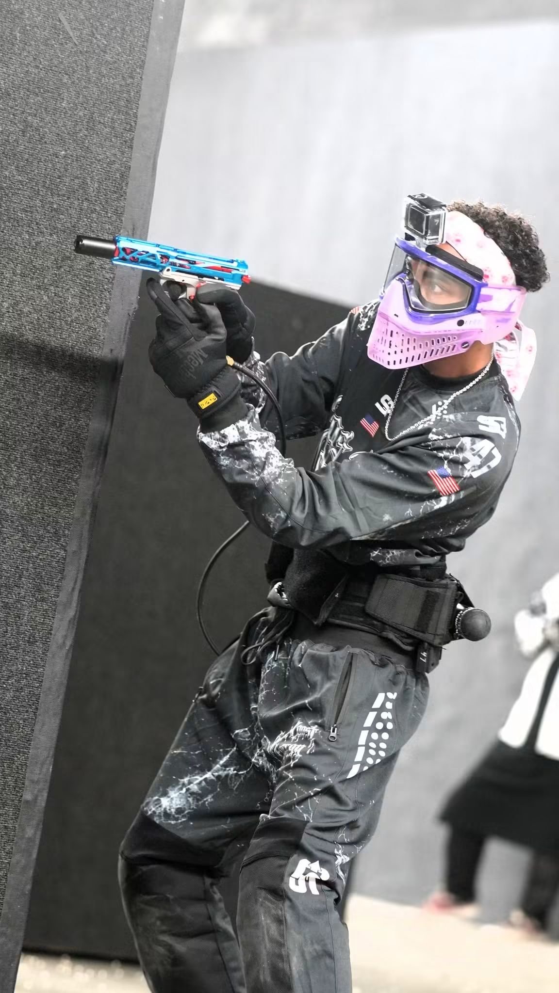 East Coast Energy player in matching grey custom jersey and pants during play